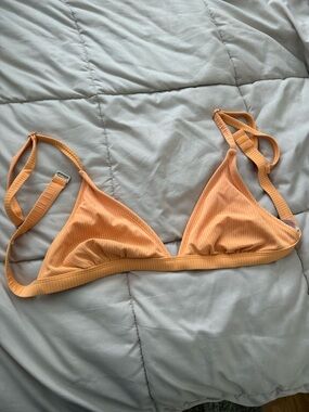 Xhilaration Ribbed Triangle Bikini Top - Peach